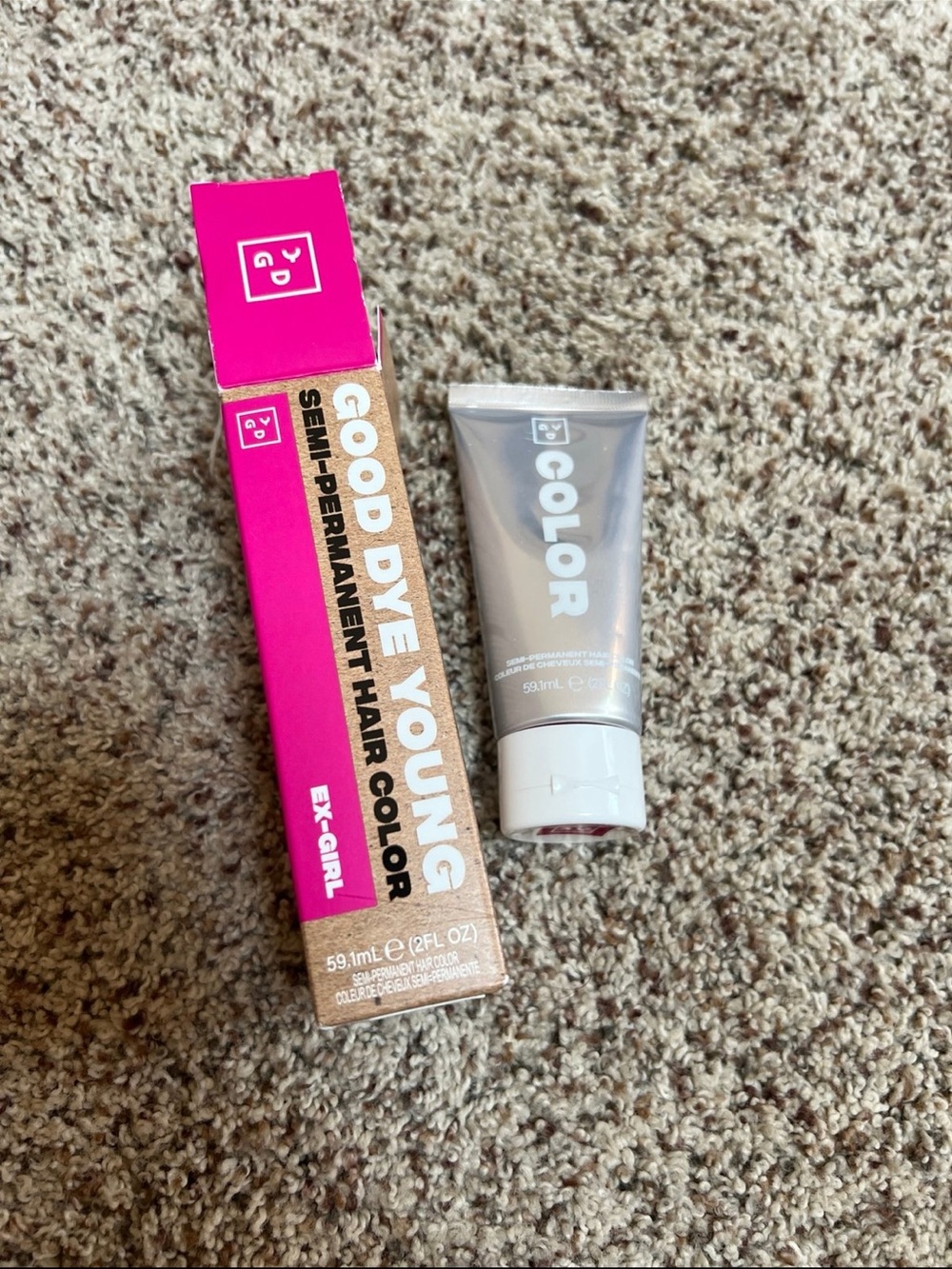 Good dye young semi-permanent hair color shade ex-girl (hot pink)